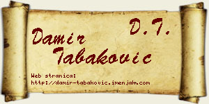 Damir Tabaković vizit kartica